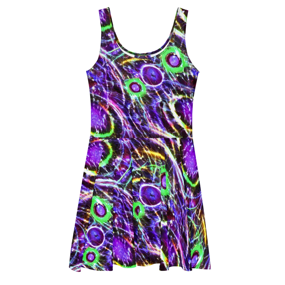 Galactic Cell on Skater Dress — Front