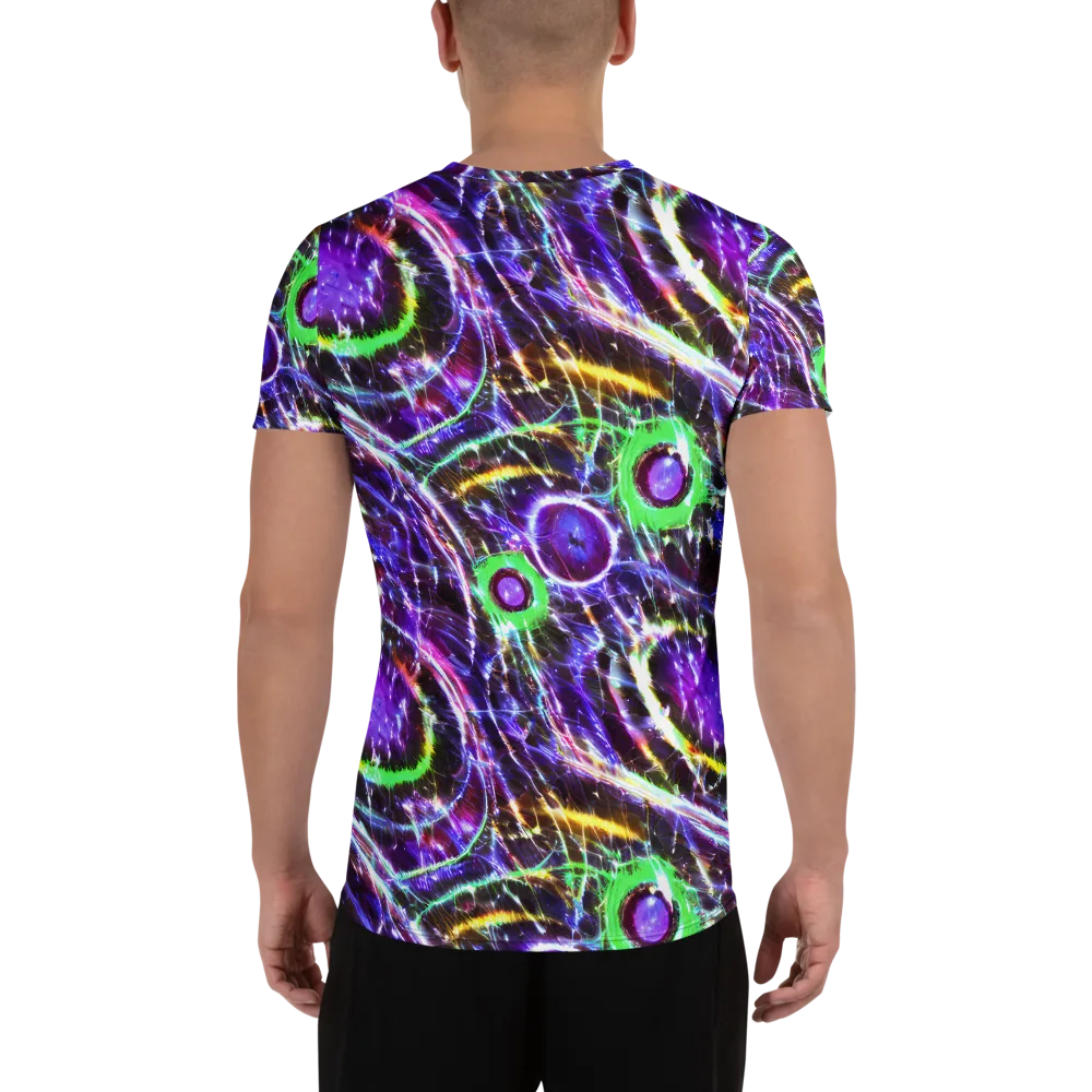 Galactic Cell on Men's Athletic T-Shirt — Back
