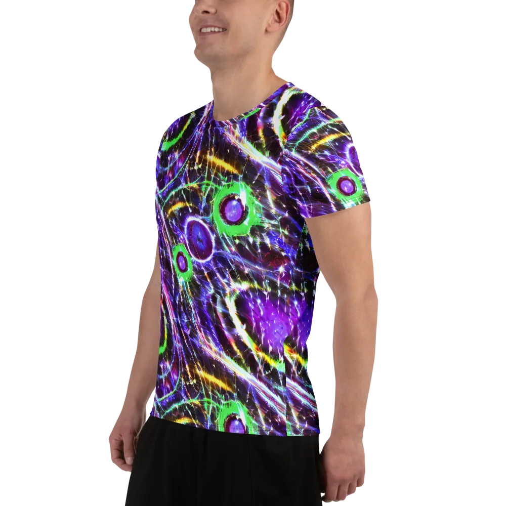 Galactic Cell on Men's Athletic T-Shirt — Left
