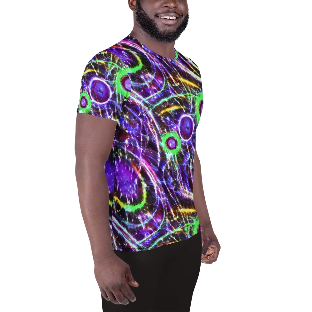 Galactic Cell on Men's Athletic T-Shirt — Right