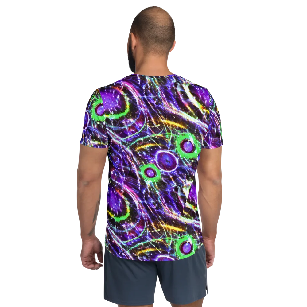 Galactic Cell on Men's Athletic T-Shirt — Back