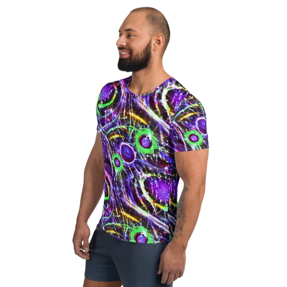 Galactic Cell on Men's Athletic T-Shirt — Left