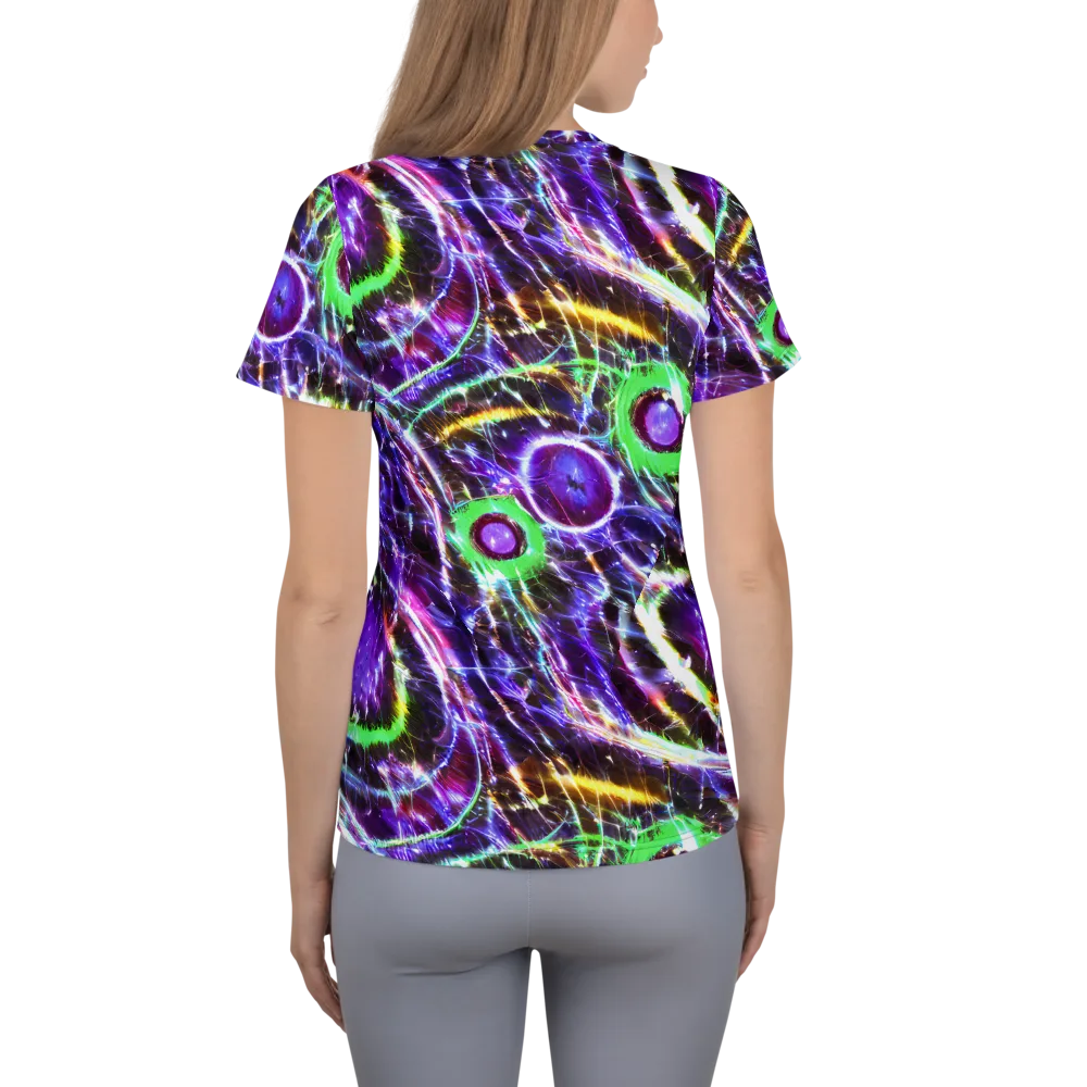 Galactic Cell on Women's Athletic T-Shirt — Back