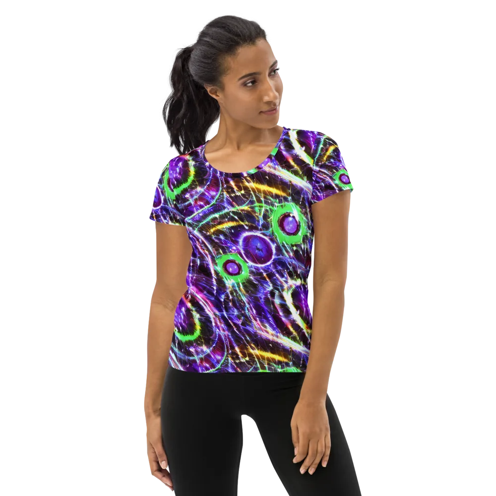 Galactic Cell on Women's Athletic T-Shirt — Front