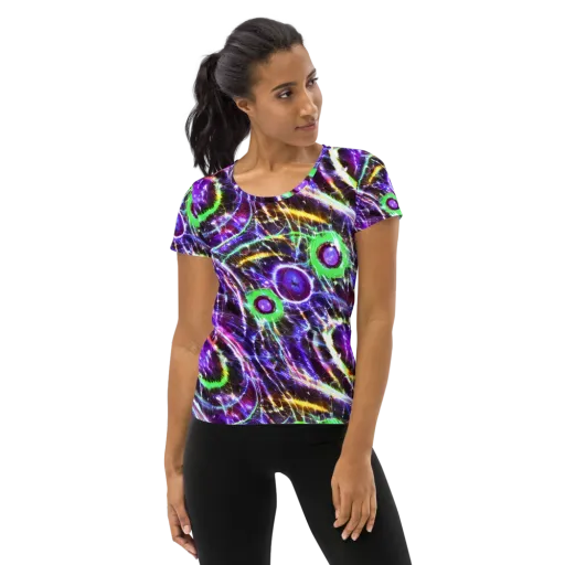 Galactic Cell on a Women's Athletic T-Shirt