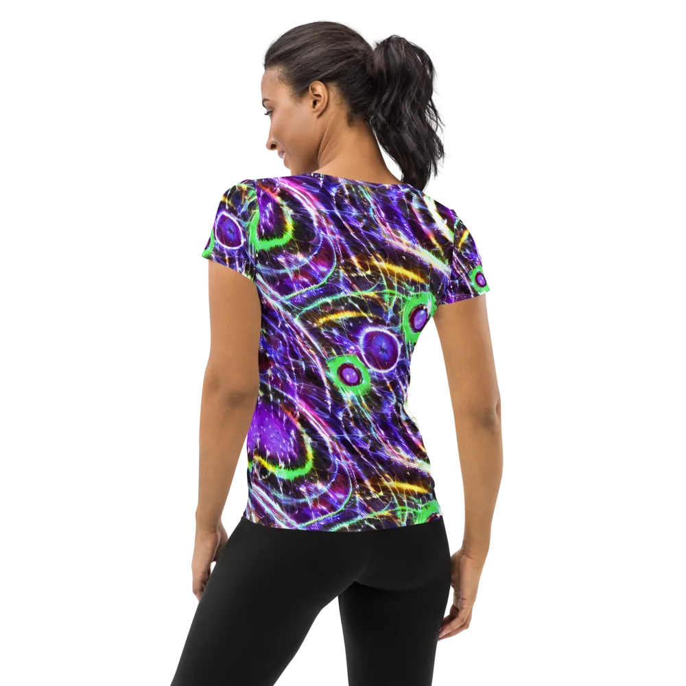 Galactic Cell on Women's Athletic T-Shirt — Back