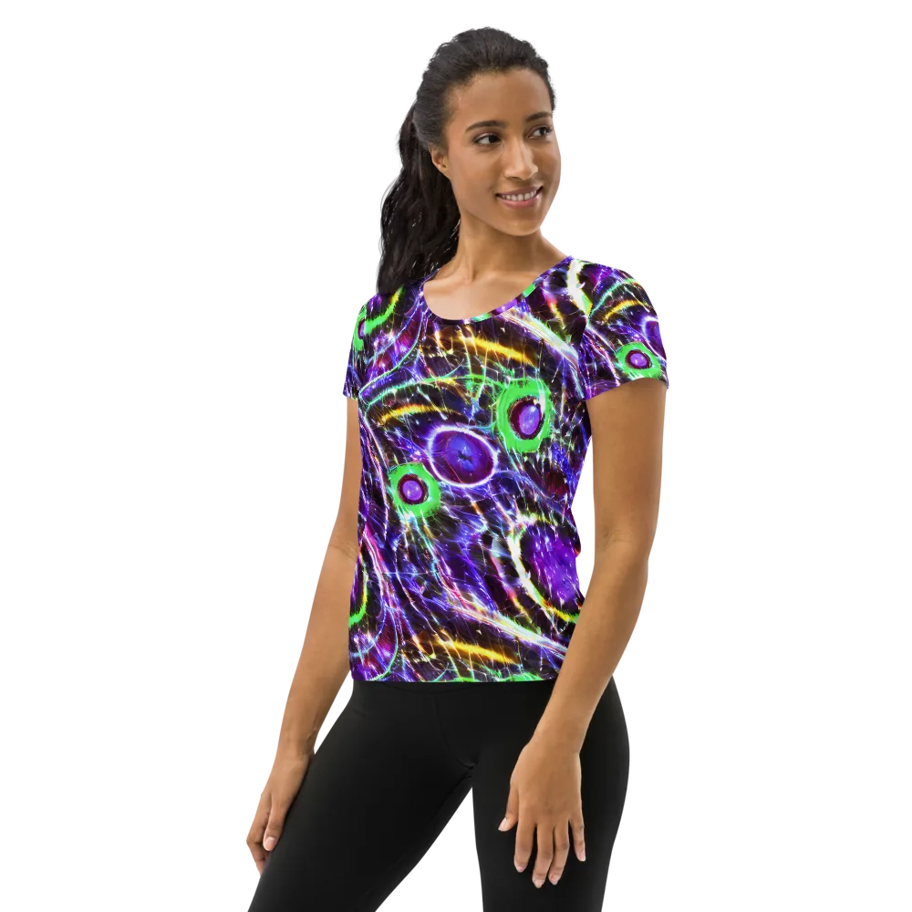Galactic Cell on Women's Athletic T-Shirt — Left