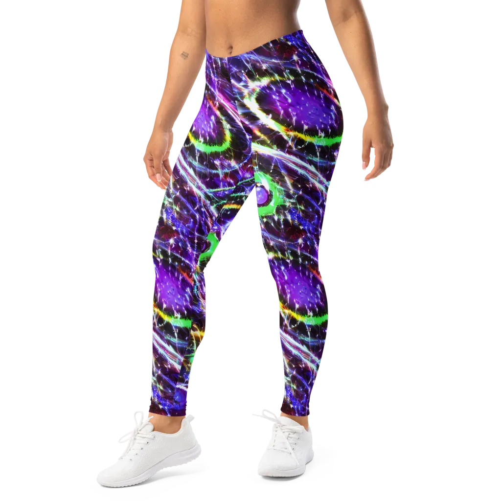 Galactic Cell on Leggings — Left Front