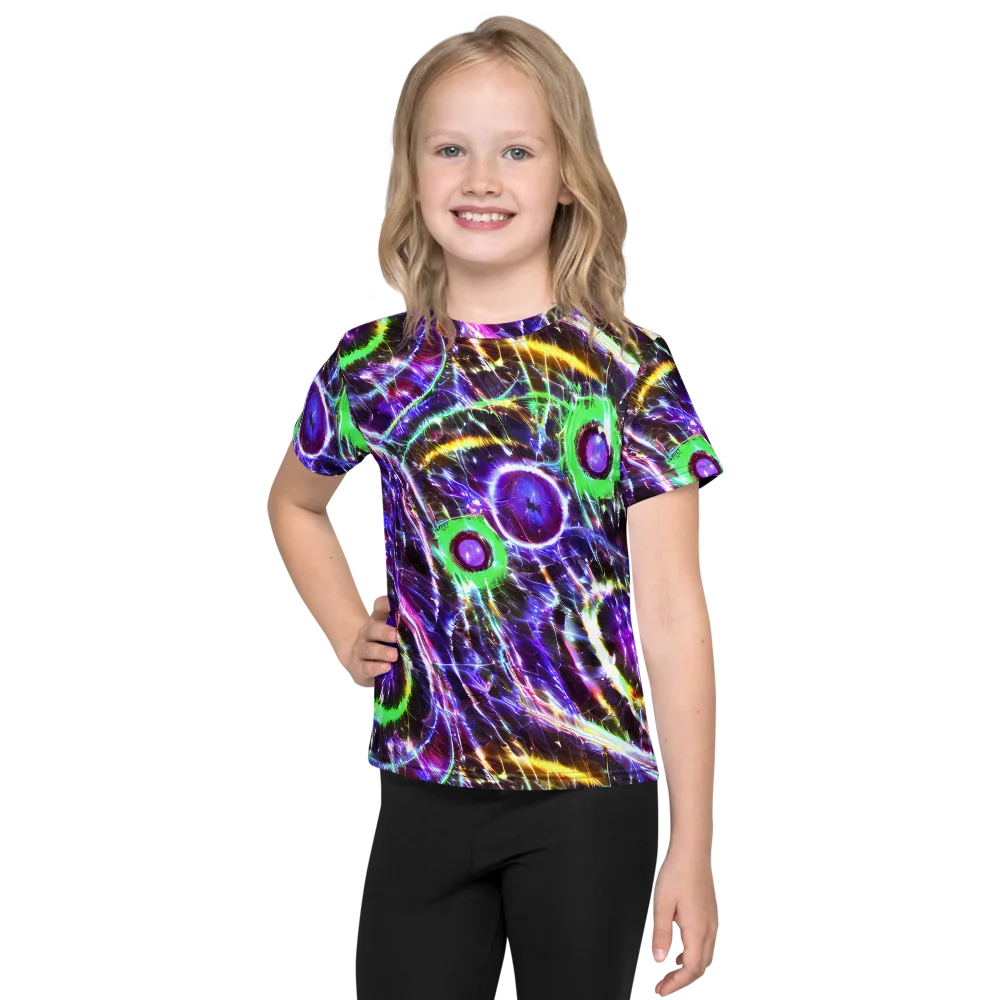 Galactic Cell on Kids Crew Neck T-Shirt — Front