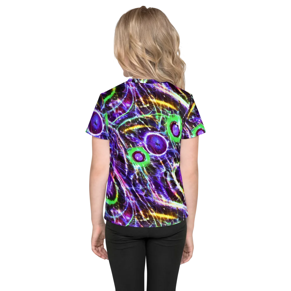 Galactic Cell on Kids Crew Neck T-Shirt — Back