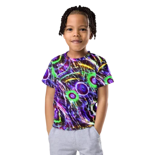Galactic Cell on a Kids Crew Neck T-Shirt