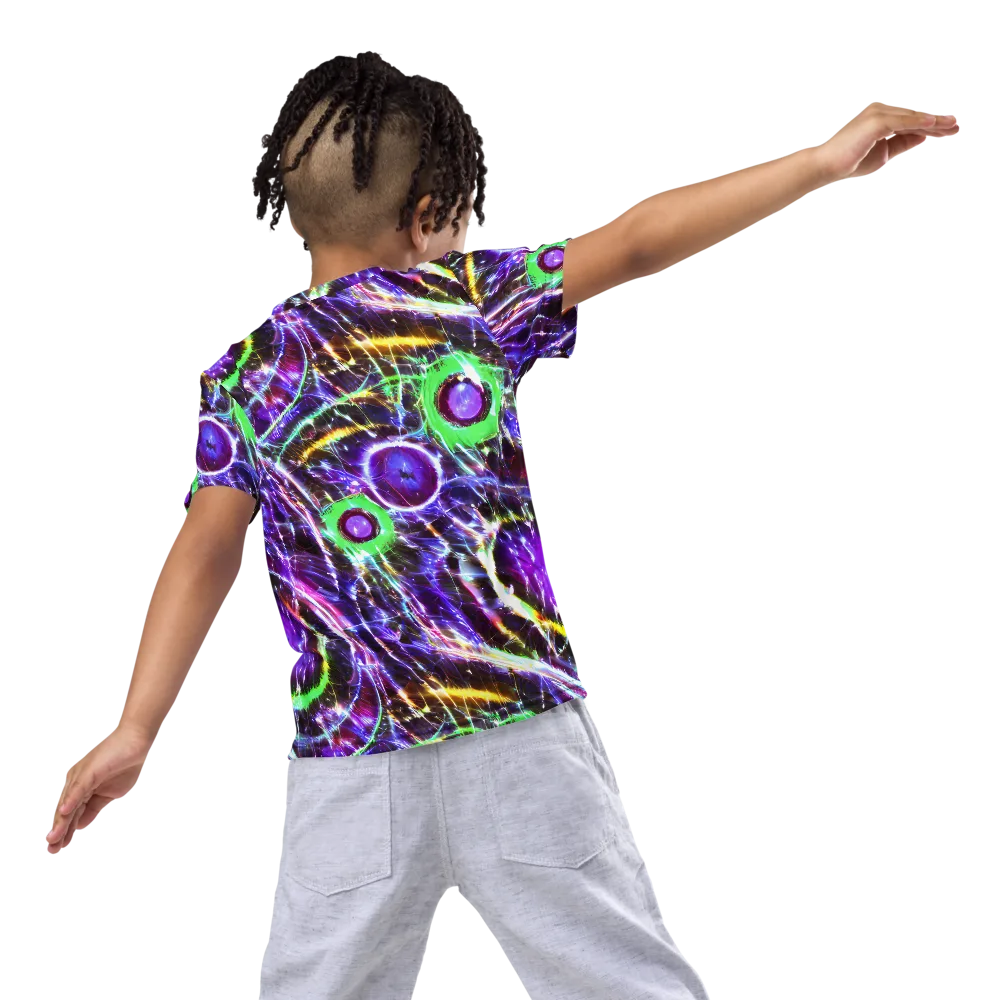 Galactic Cell on Kids Crew Neck T-Shirt — Back