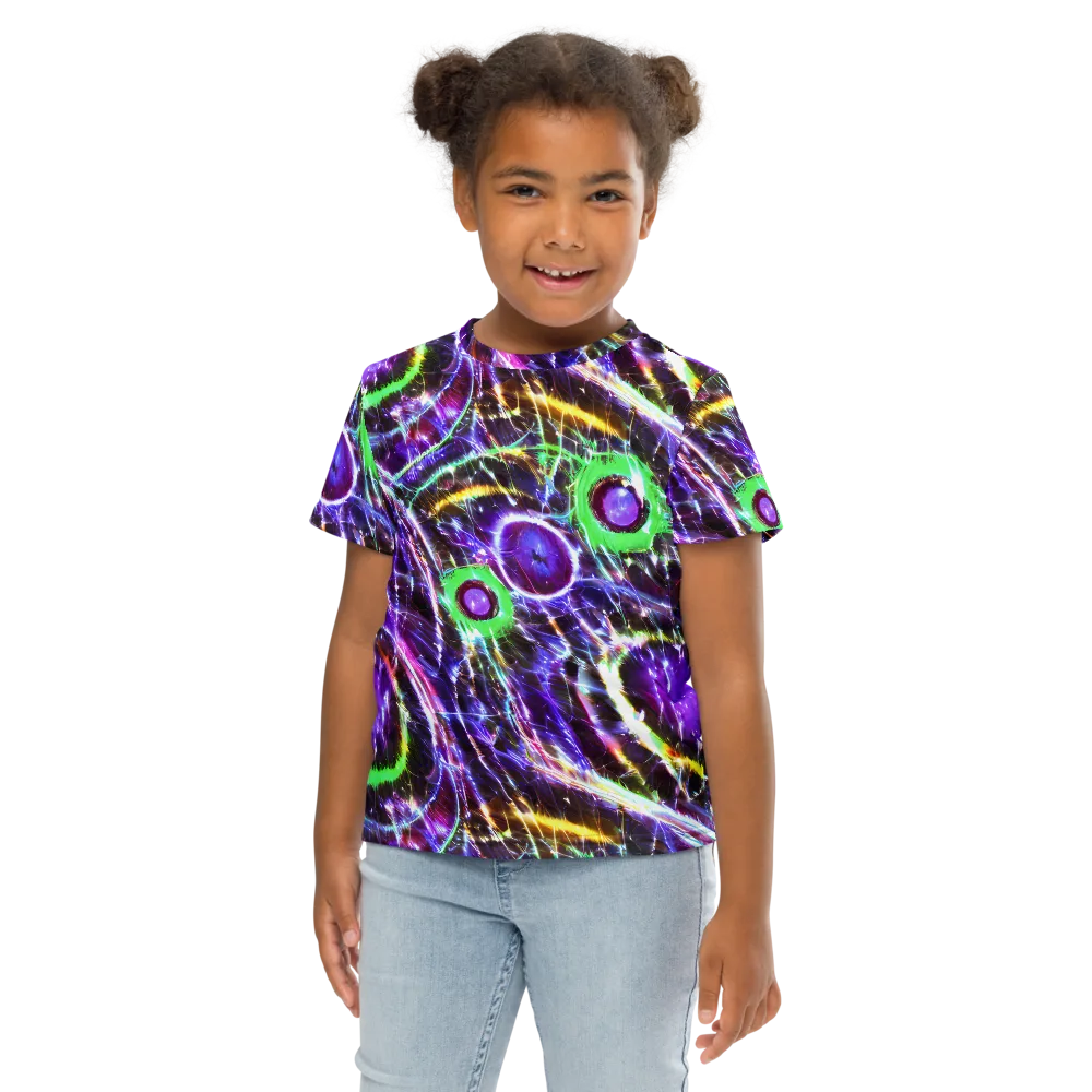 Galactic Cell on Kids Crew Neck T-Shirt — Front