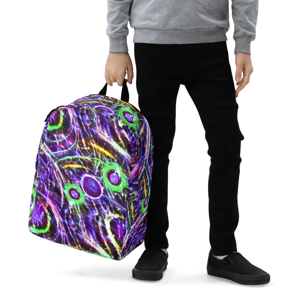 Galactic Cell on Minimalist Backpack — Zoomed-in