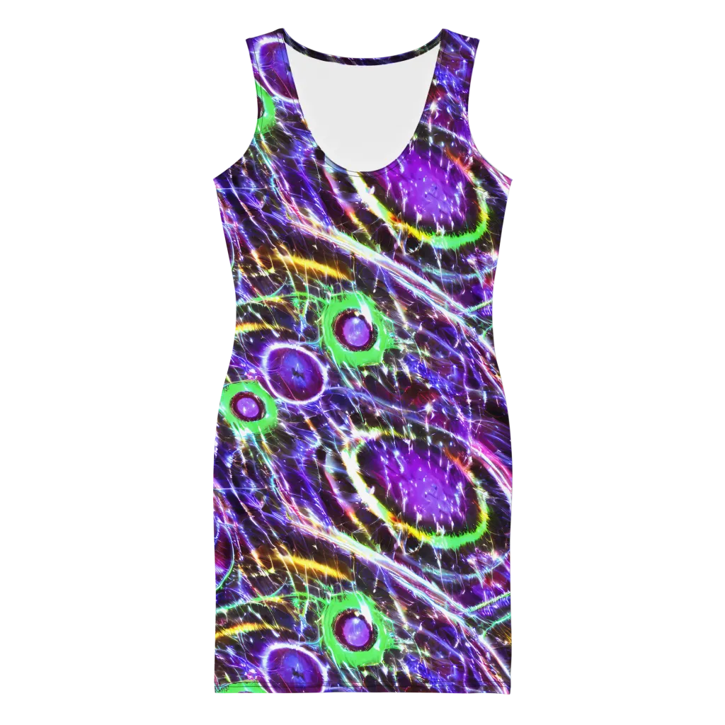 Galactic Cell on Bodycon Dress — Front