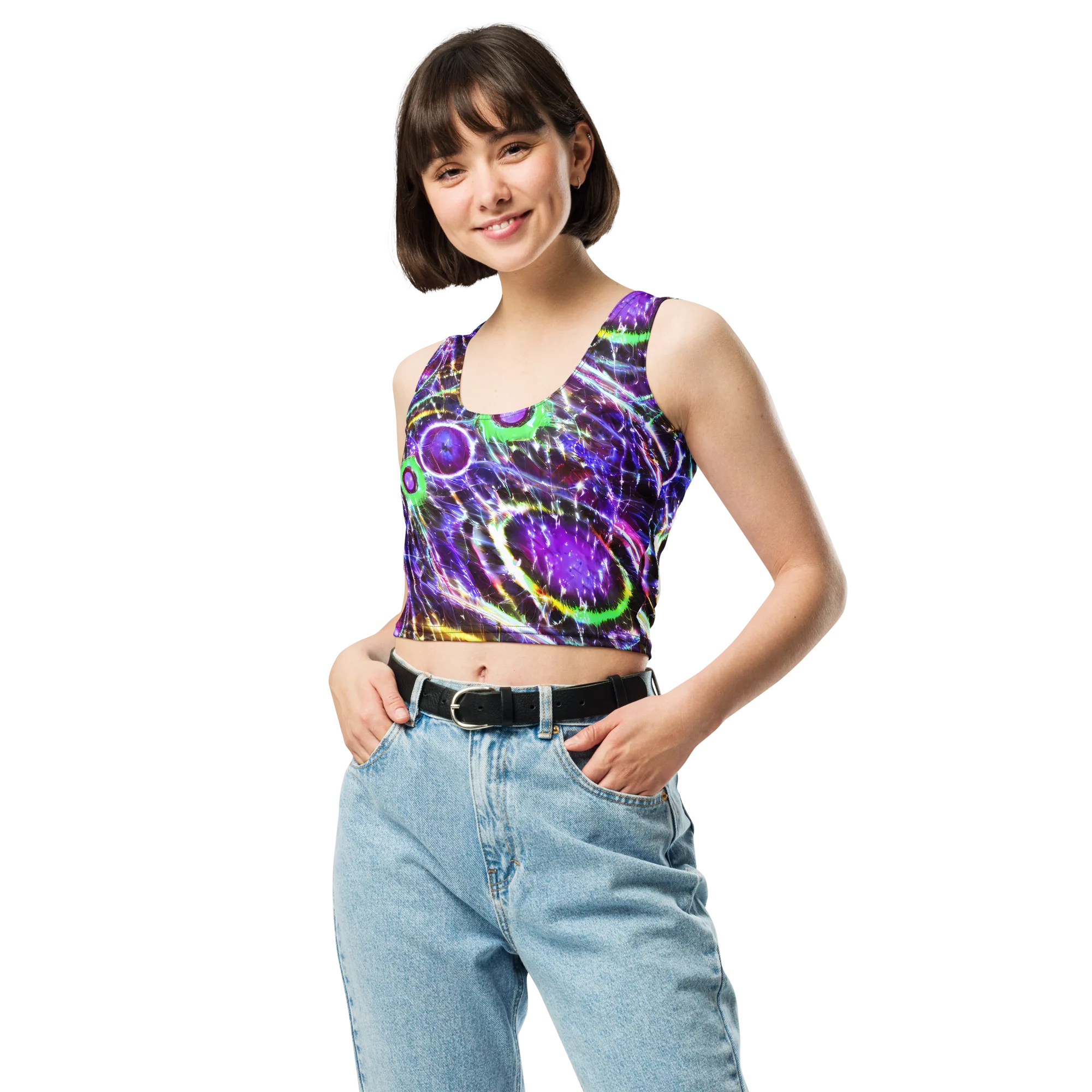 Galactic Cell on Crop Top — Front