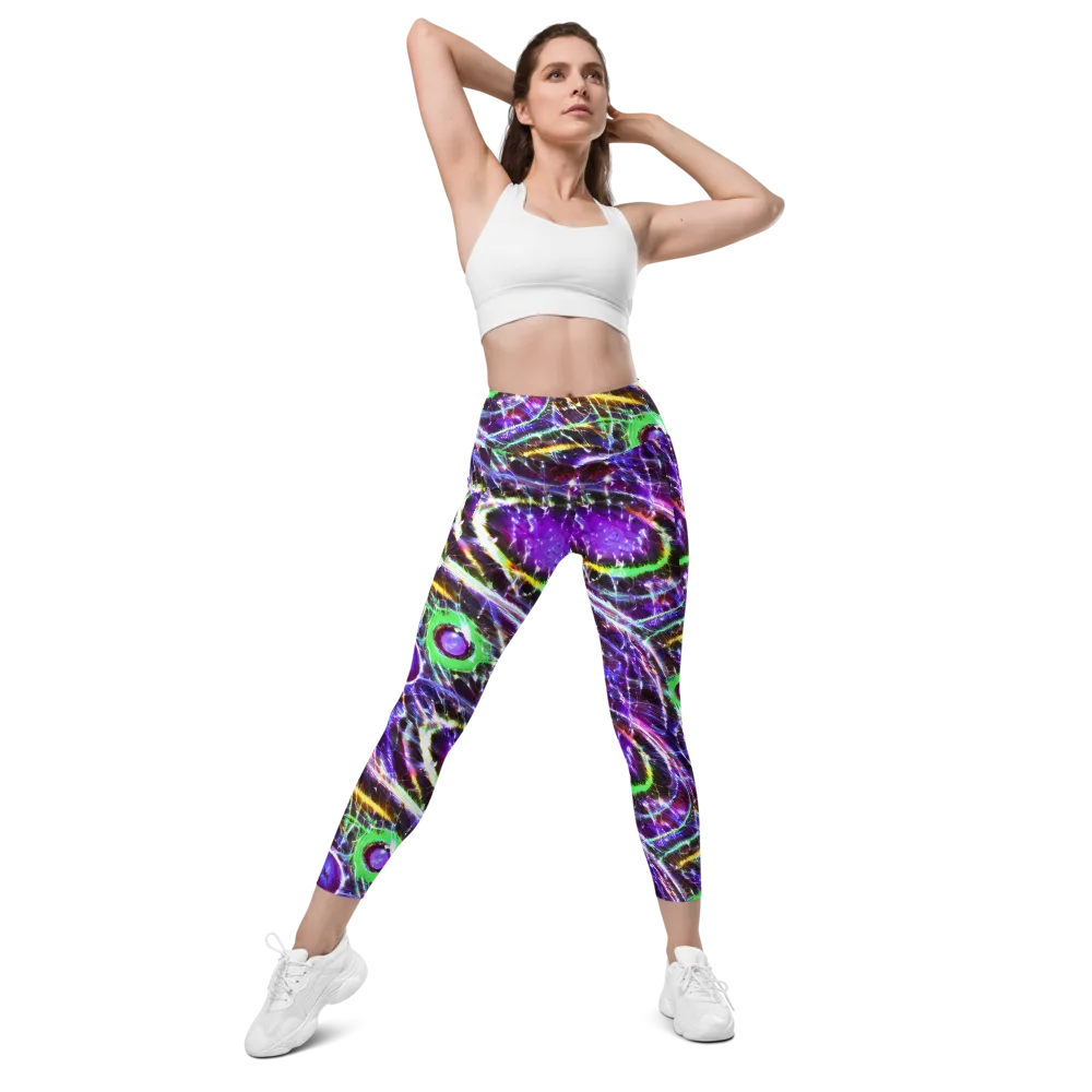 Galactic Cell on Leggings with Pockets — Front