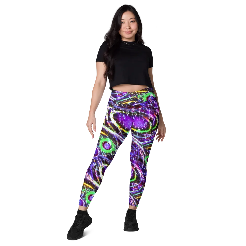 Galactic Cell on Leggings with Pockets — Front