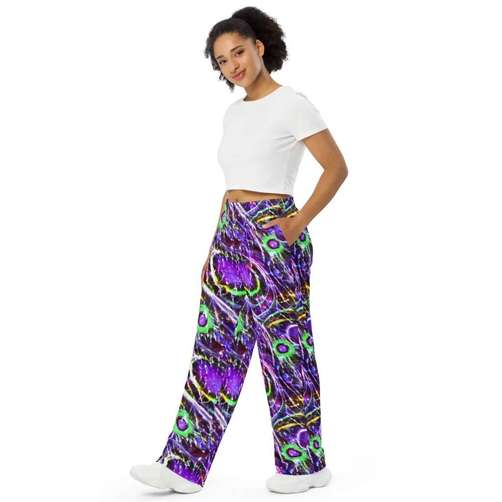 Galactic Cell on Wide-Leg Pants — Left Front
