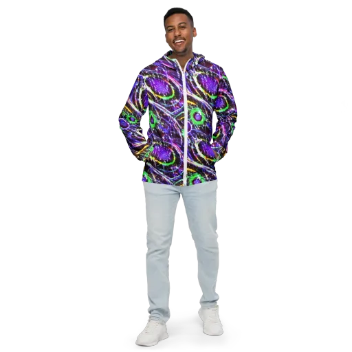 Galactic Cell on a Men's Windbreaker