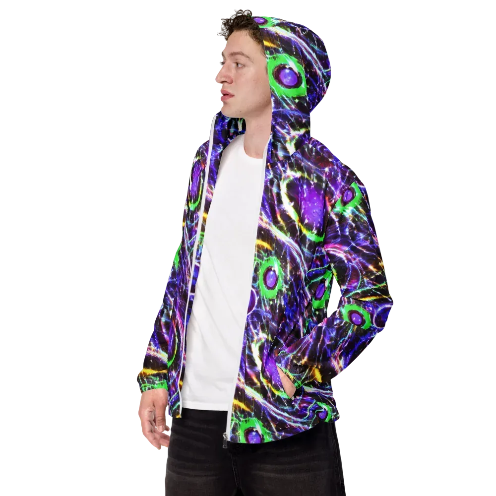 Galactic Cell on Men's Windbreaker — Left Front