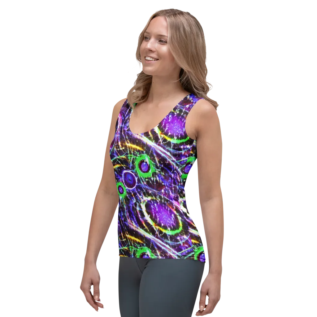 Galactic Cell on Women's Tank Top — Left Front