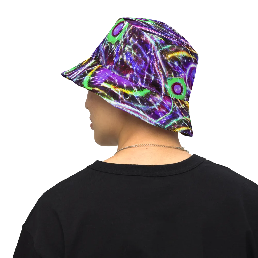 Galactic Cell on Reversible Bucket Hat — Back Inside