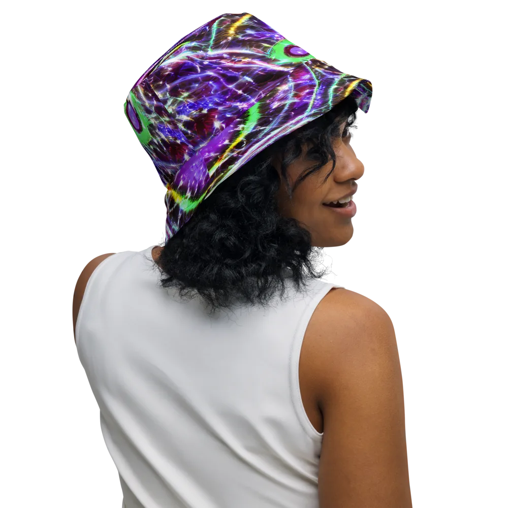 Galactic Cell on Reversible Bucket Hat — Right Outside
