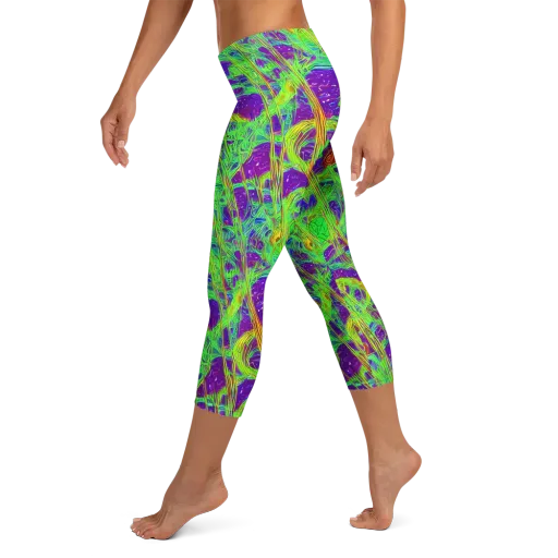 Wild Neon on a Capri Leggings