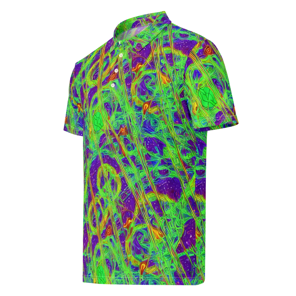 Wild Neon on Men's Slim Fit Polo Shirt — Left Front