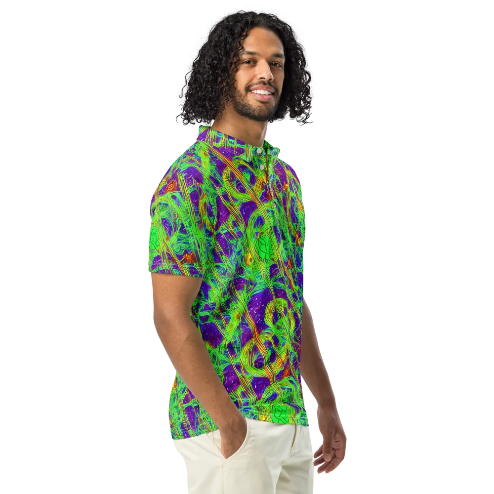 Wild Neon on Men's Slim Fit Polo Shirt — Right Front