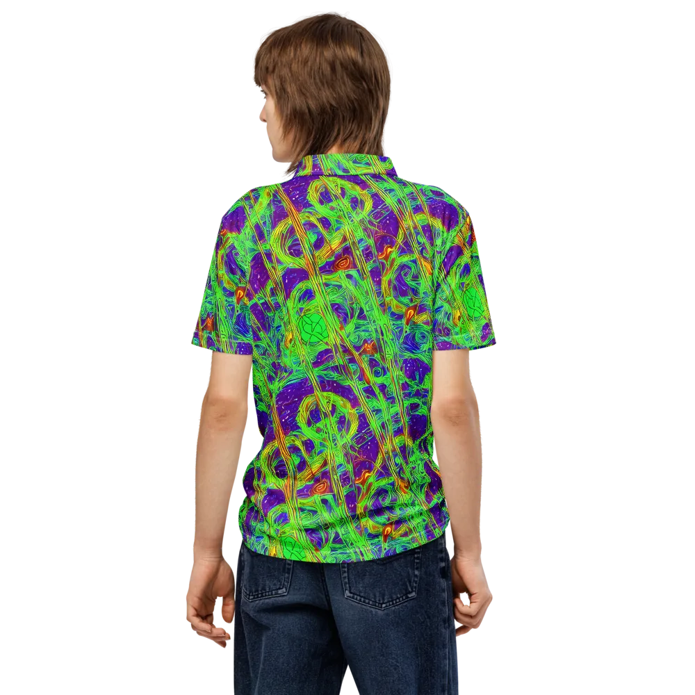 Wild Neon on Men's Slim Fit Polo Shirt — Back