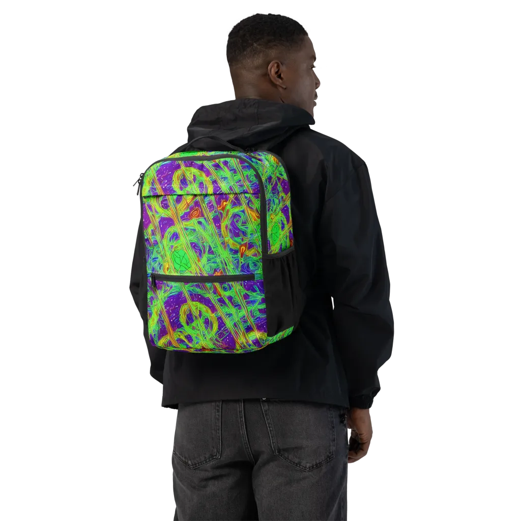 Wild Neon on Utility Backpack — Back