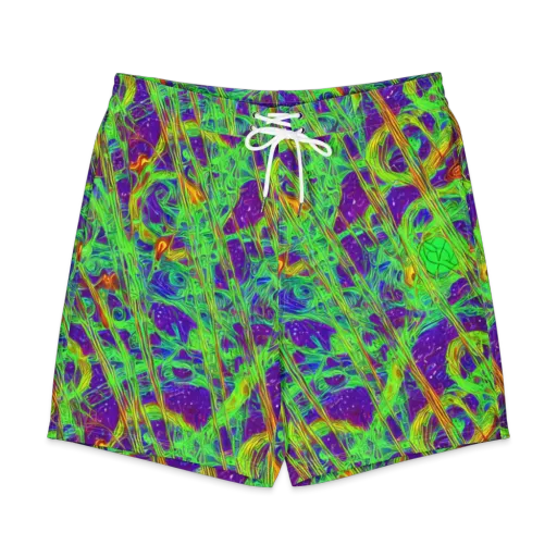 Wild Neon on a Men's Board Shorts