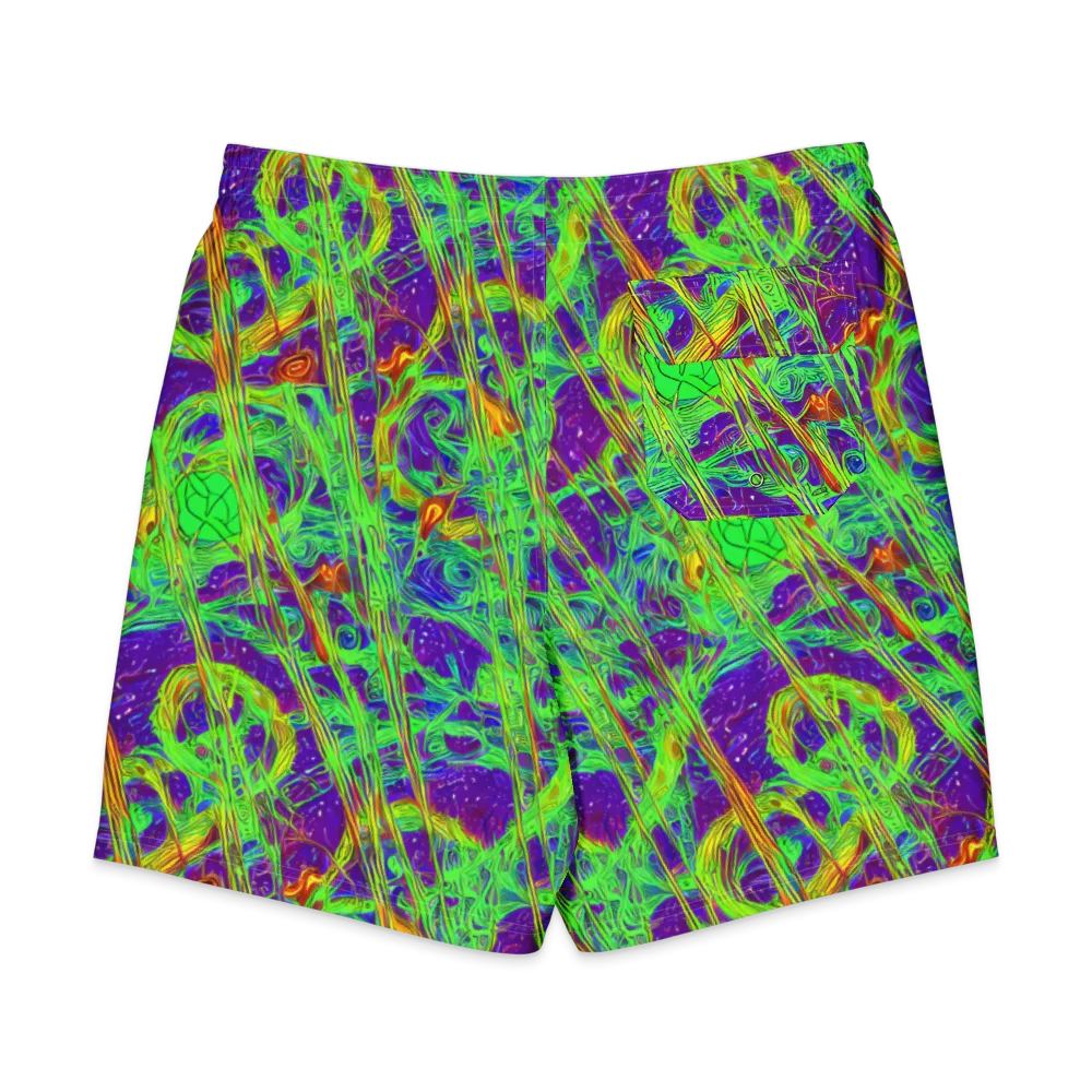 Wild Neon on Men's Board Shorts — Back
