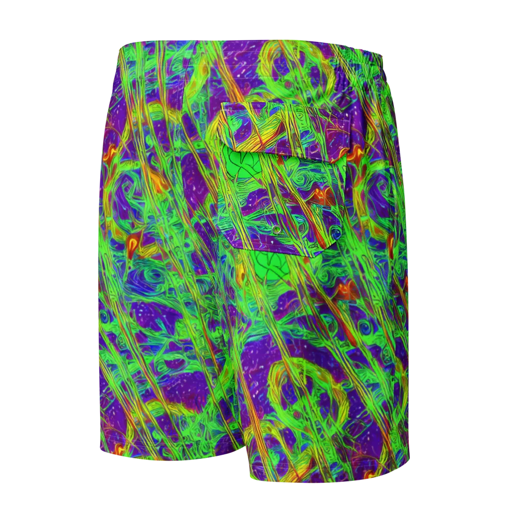 Wild Neon on Men's Board Shorts — Back