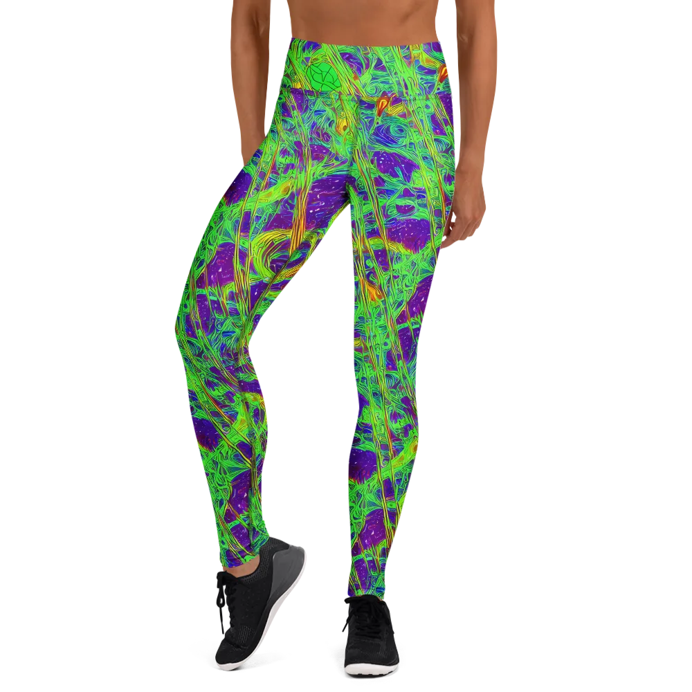 Wild Neon on Yoga Leggings — Front