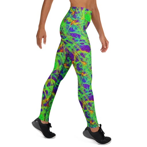 Wild Neon on a Yoga Leggings