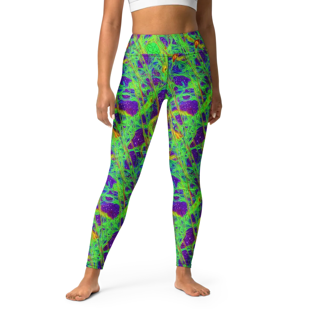 Wild Neon on Yoga Leggings — Front