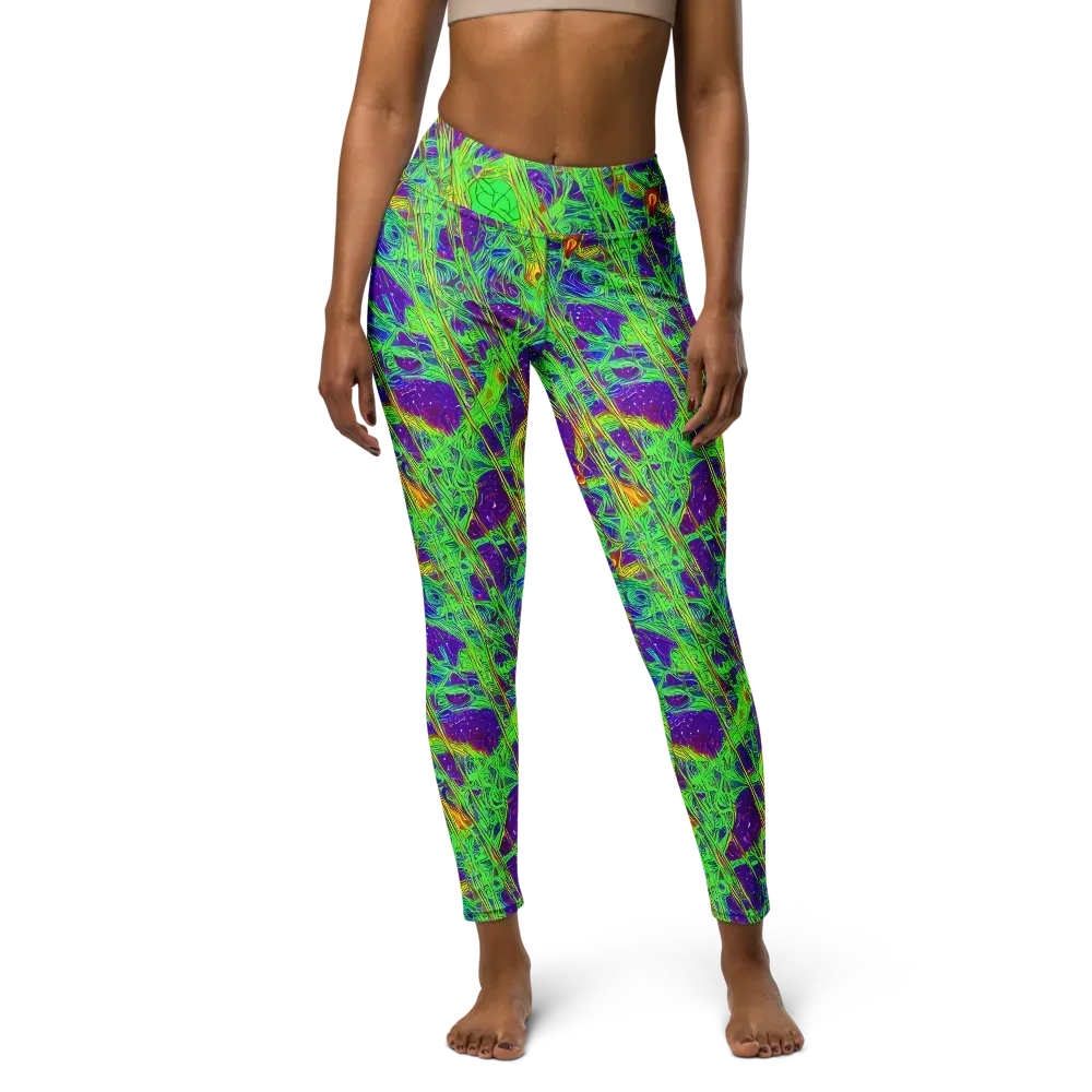 Wild Neon on Yoga Leggings — Front