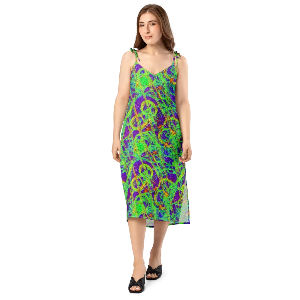Wild Neon on Slip Dress — Front