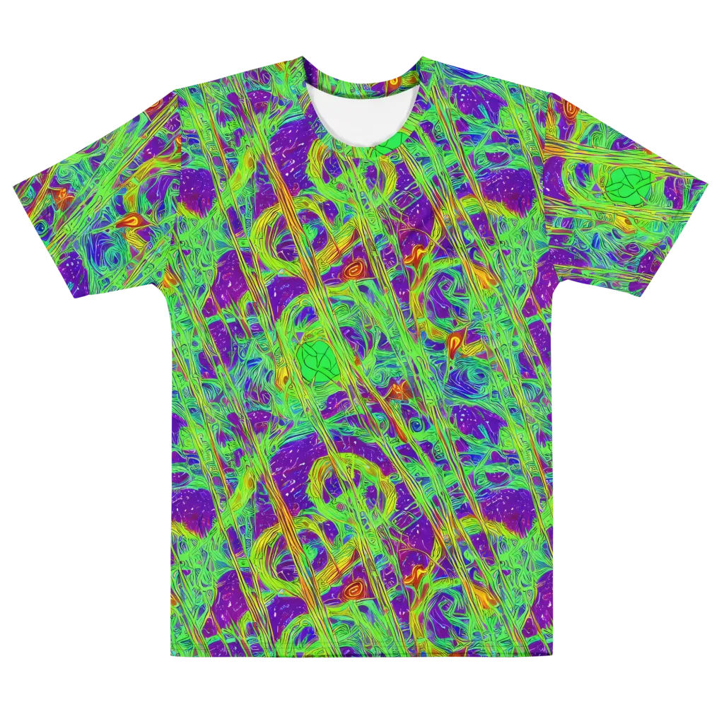 Wild Neon on Men's Cotton Crew Neck T-Shirt — Front