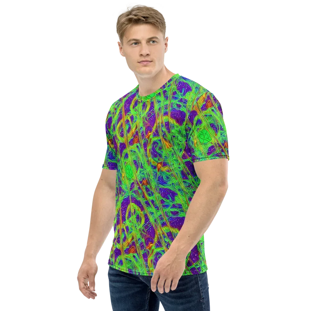 Wild Neon on Men's Crew Neck T-Shirt — Left