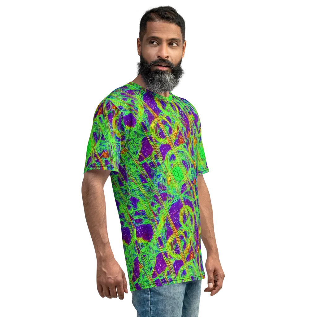 Wild Neon on Men's Crew Neck T-Shirt — Right