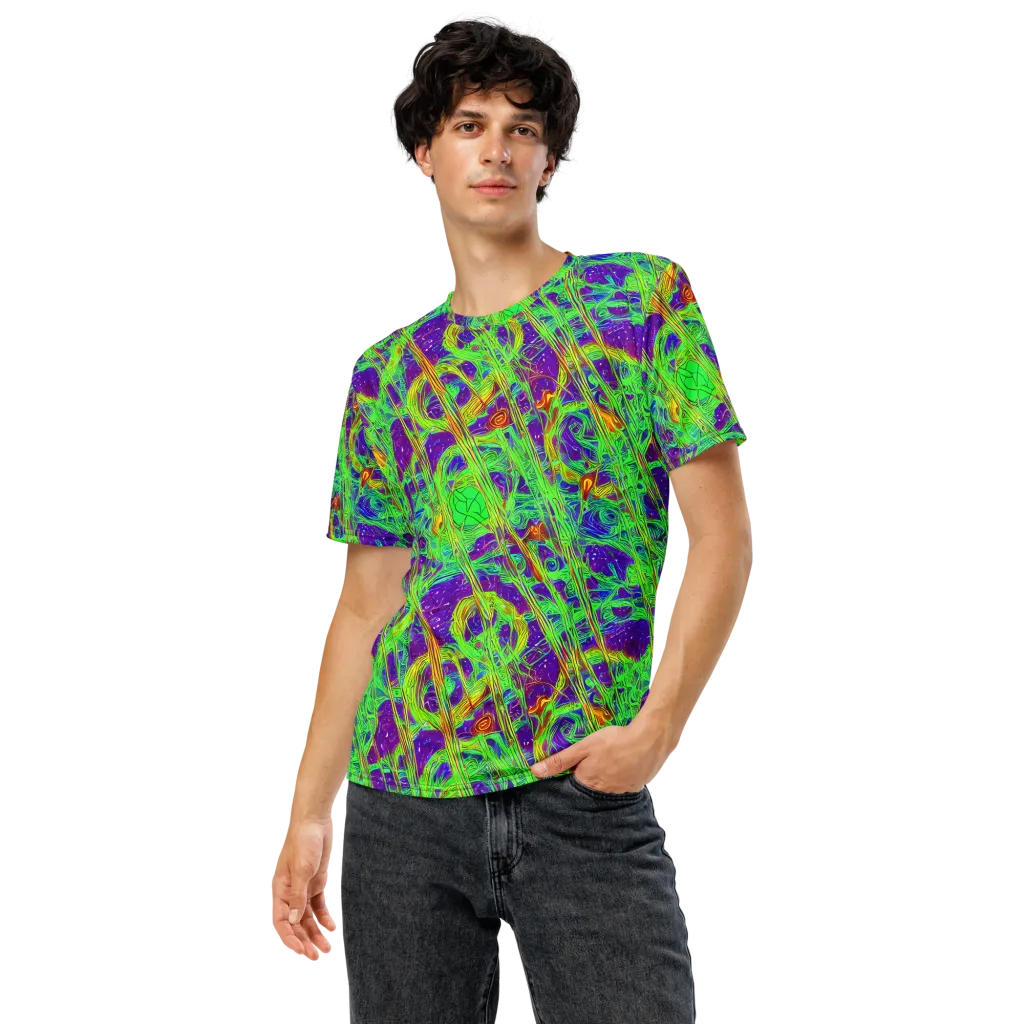 Wild Neon on Men's Crew Neck T-Shirt — Front