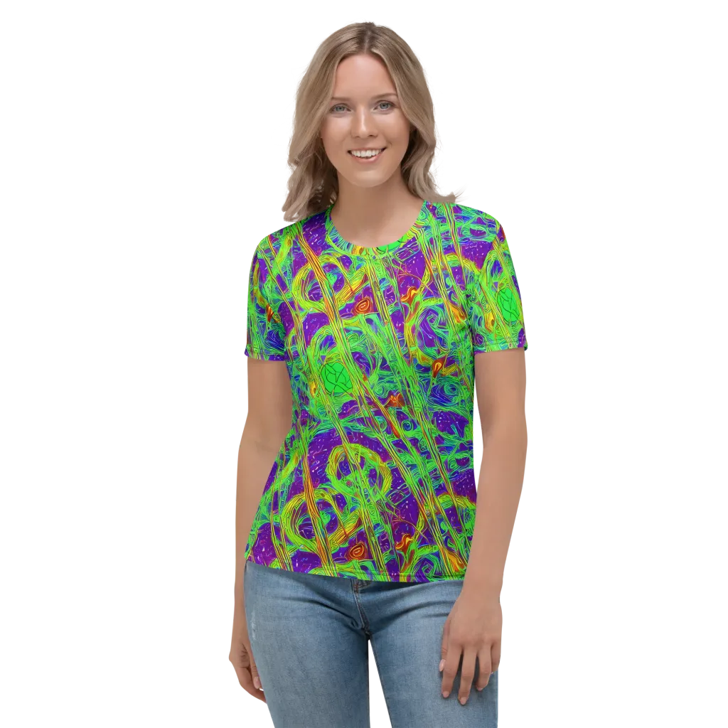 Wild Neon on Women's Crew Neck T-Shirt — Front