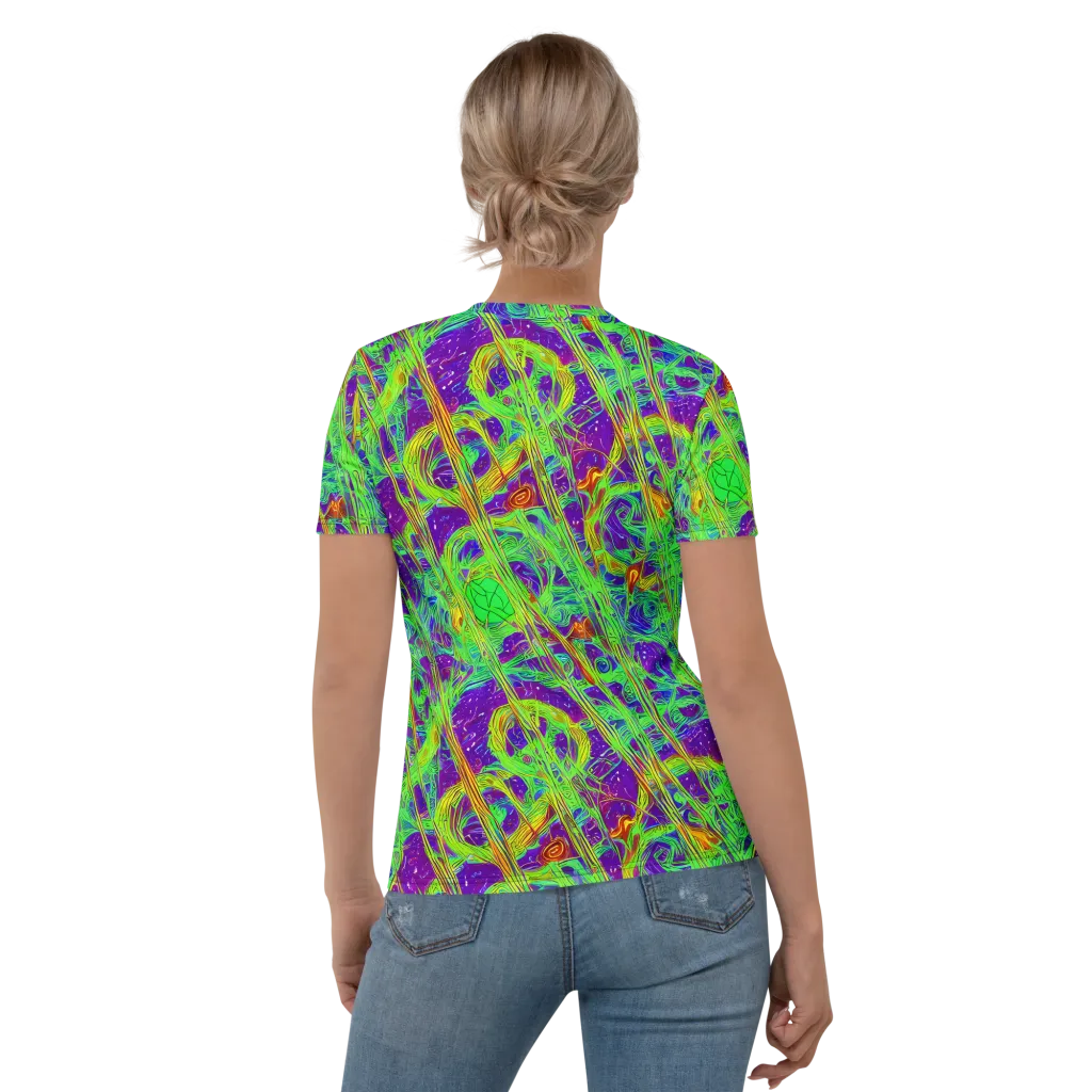 Wild Neon on Women's Crew Neck T-Shirt — Back