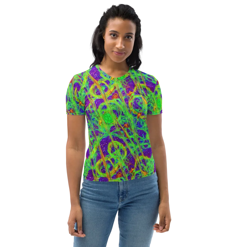 Wild Neon on Women's Crew Neck T-Shirt — Front