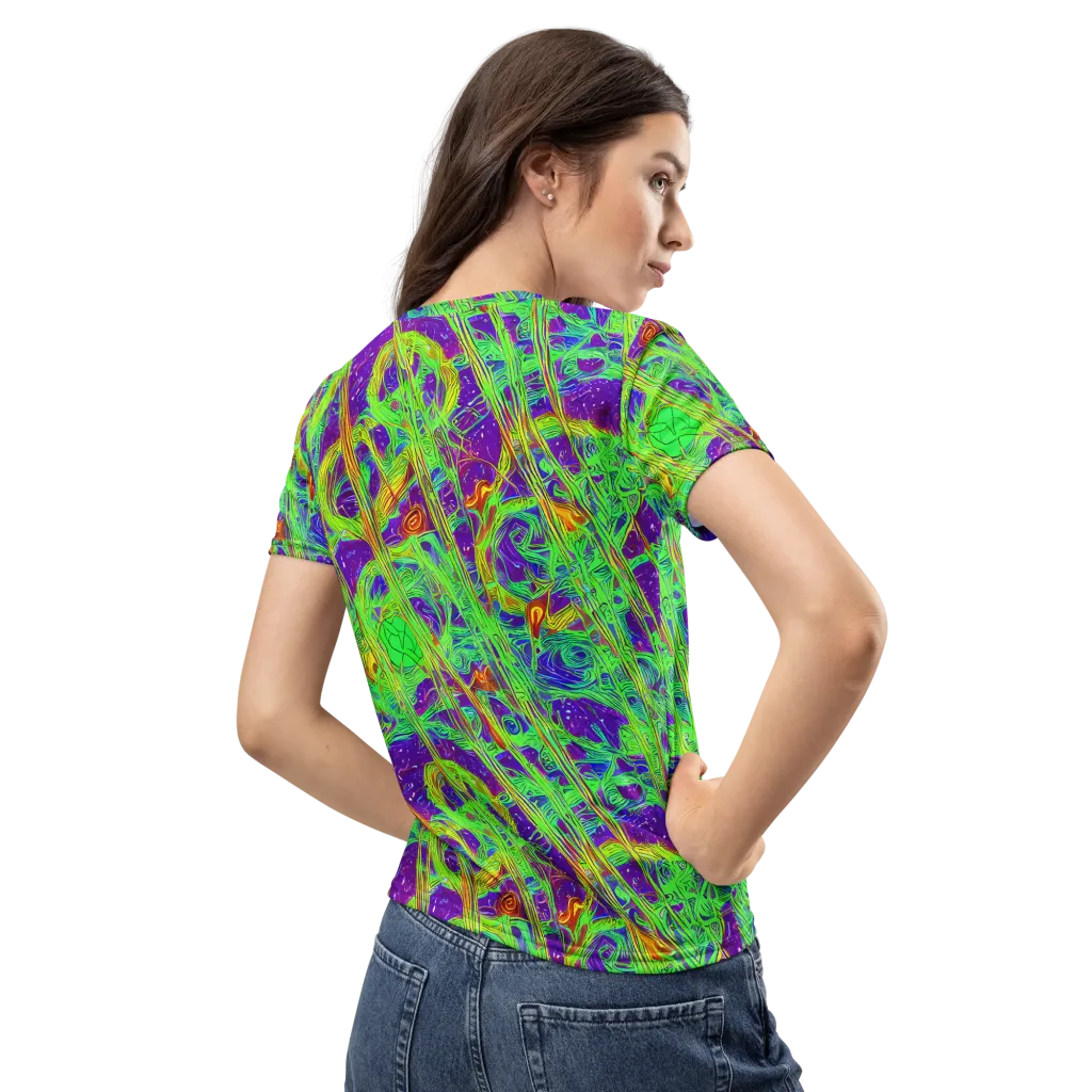 Wild Neon on Women's Crew Neck T-Shirt — Back