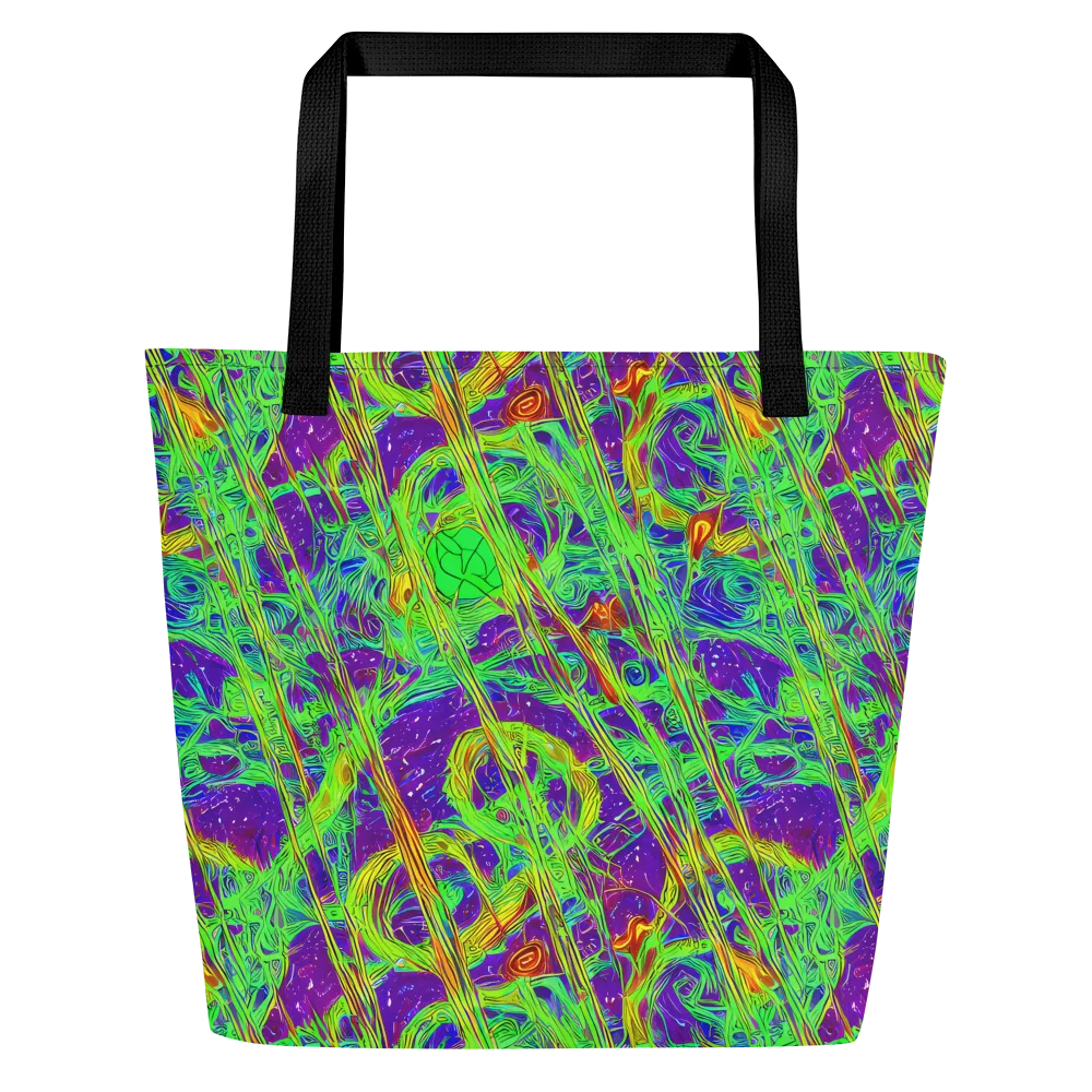 Wild Neon on Large Tote Bag W/ Pocket — Front